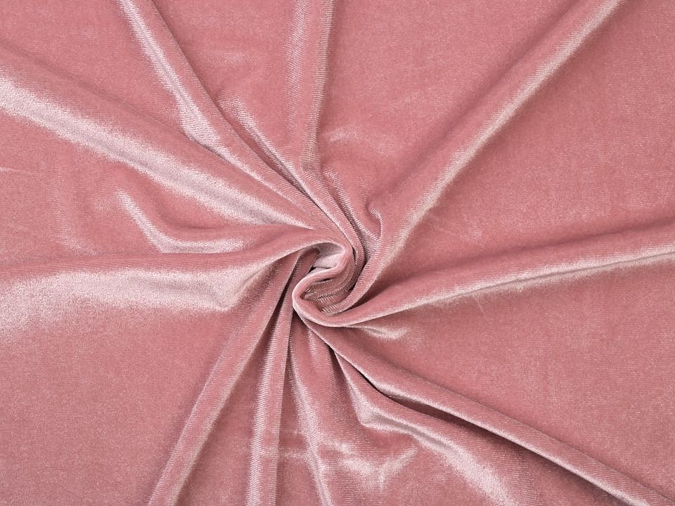Elastischer Samt zu Meter - Rosa packig Elastischer Samt zu Meter - Rosa packig