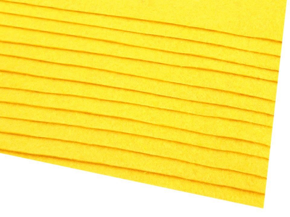 Blätter Filz, 20x30 cm, 166 g / m², 2 Stück - gelb Blätter Filz, 20x30 cm, 166 g / m², 2 Stück - gelb