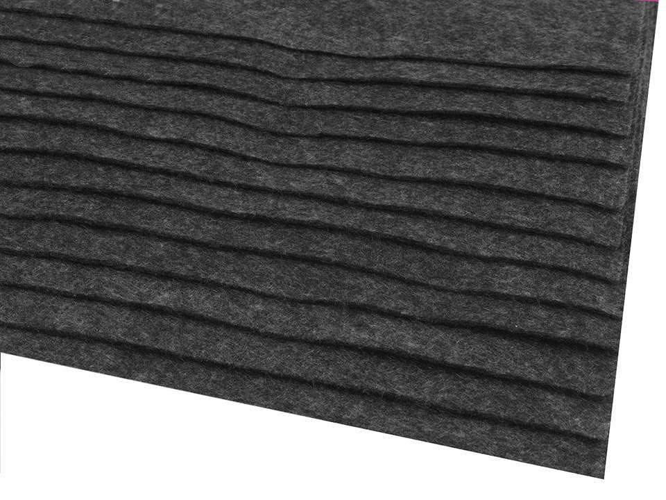 Blätter Filz, 20x30 cm, 166 g / m², 2 Stück - graue Asche Blätter Filz, 20x30 cm, 166 g / m², 2 Stück - graue Asche