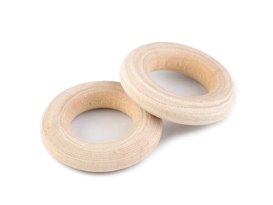 Holzringe, Ø12 mm (Pack 10 Stück) - offene Natur Holzringe, Ø12 mm (Pack 10 Stück) - offene Natur