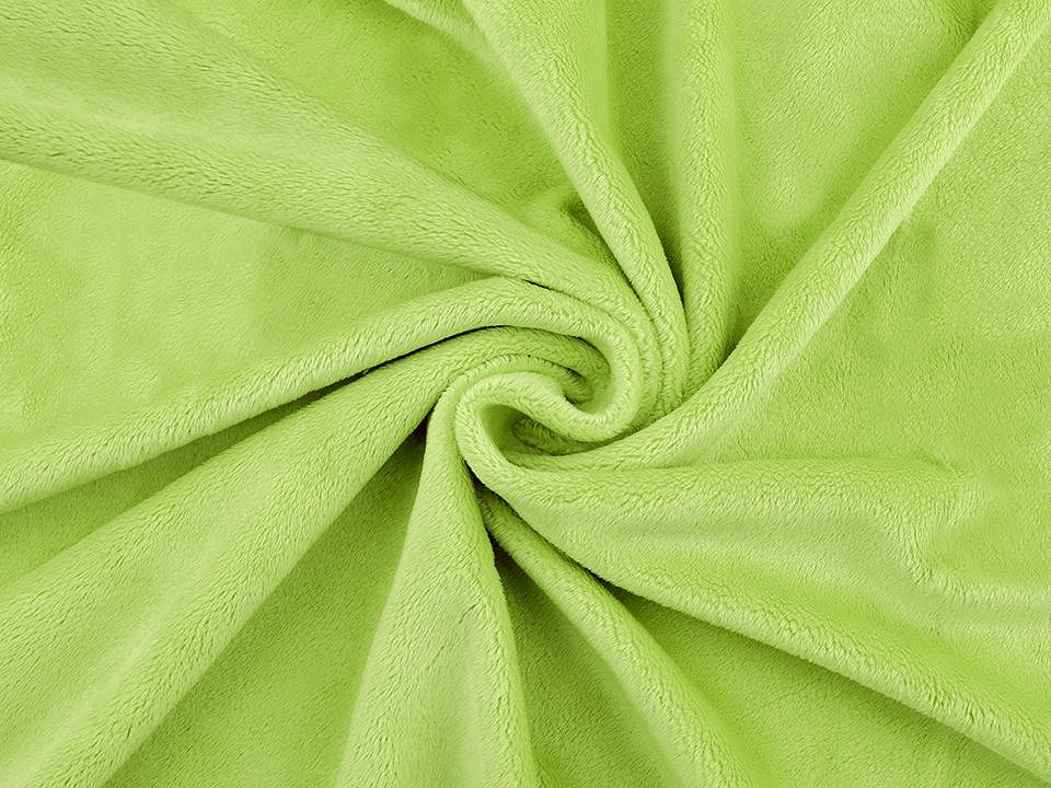 MicroPlush / Soft Fleece Minky, bei Meter - Kalkgrün MicroPlush / Soft Fleece Minky, bei Meter - Kalkgrün