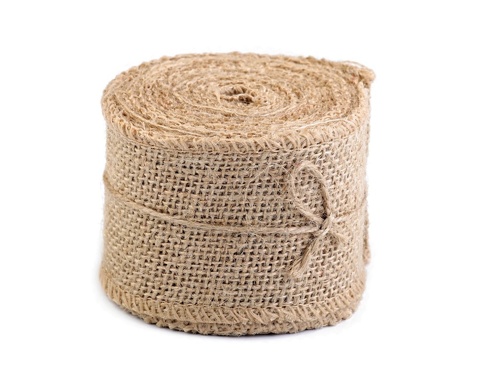 Band in Jute, Breite 60 mm (Pack 4,5 m) - Natural Ecru Band in Jute, Breite 60 mm (Pack 4,5 m) - Natural Ecru