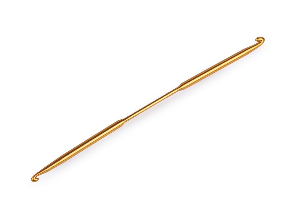 Doppelseitige Häkelnadel Gr. 6-7, hellkupfern Doppelseitige Häkelnadel Gr. 6-7, hellkupfern