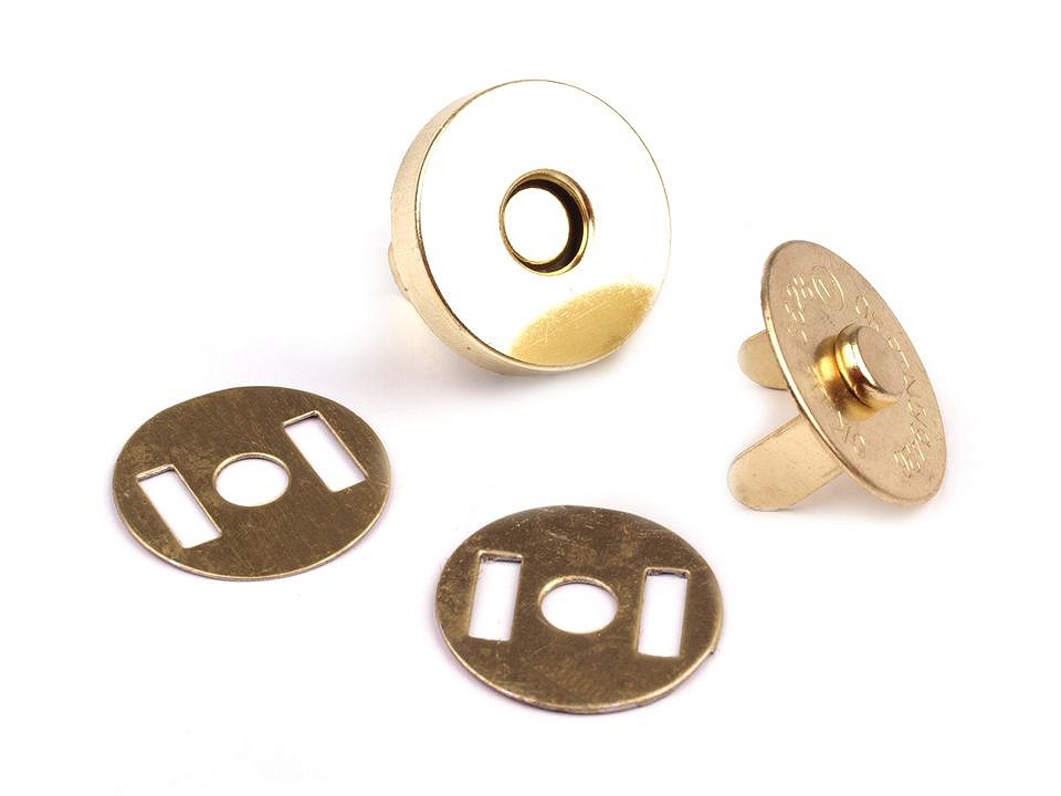 Magnet Verschluss Ø18 mm golden, 5 set
