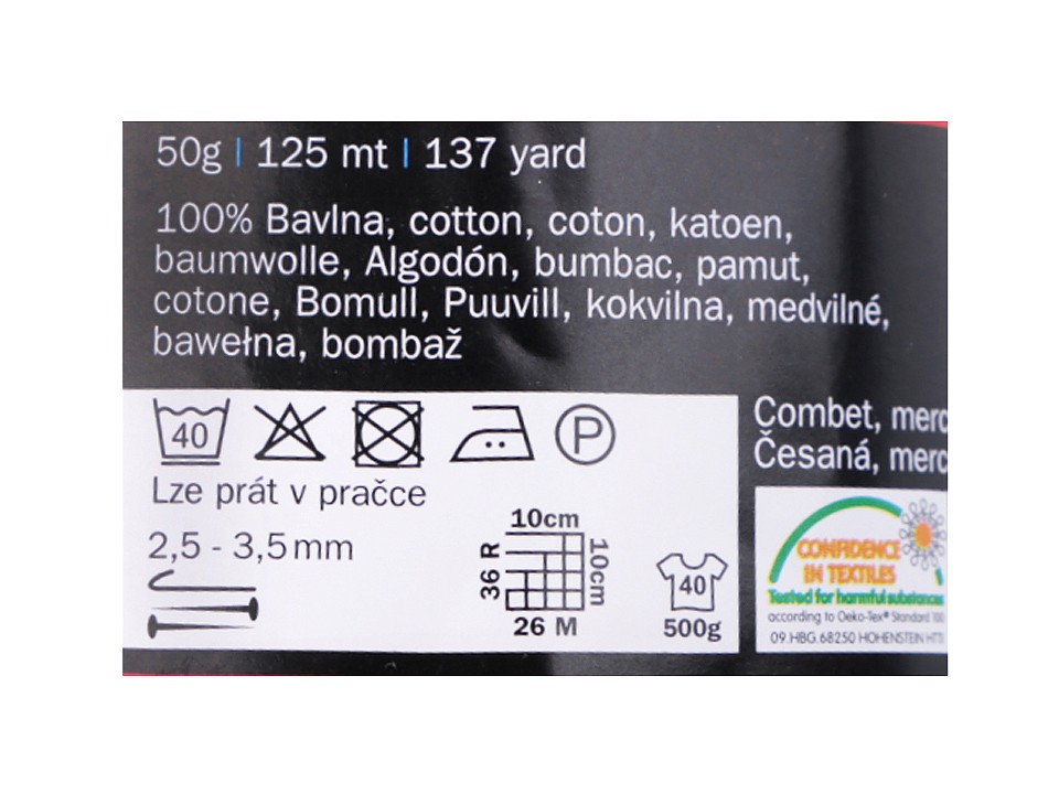 Strickgarn aus Baumwolle Camilla 50 g - Grasgrün