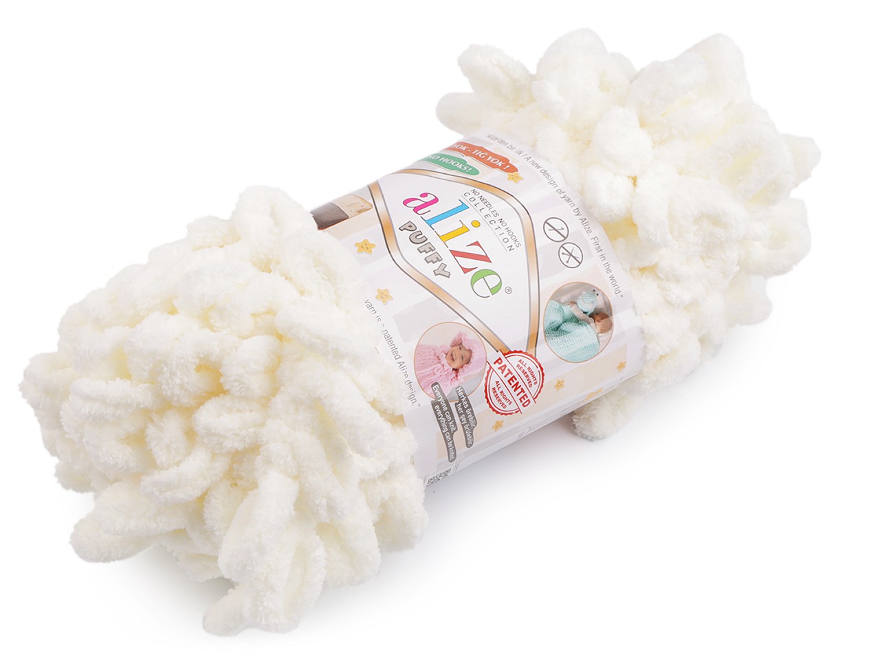 Strickgarn Alize Puffy 100 g, creme Strickgarn Alize Puffy 100 g, creme