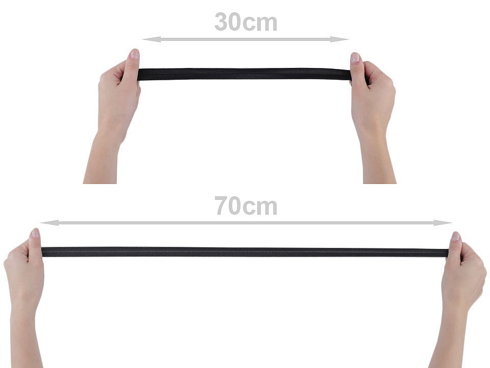 Elastische Vorspannung, 19 mm breit - Weiß Elastische Vorspannung, 19 mm breit - Weiß