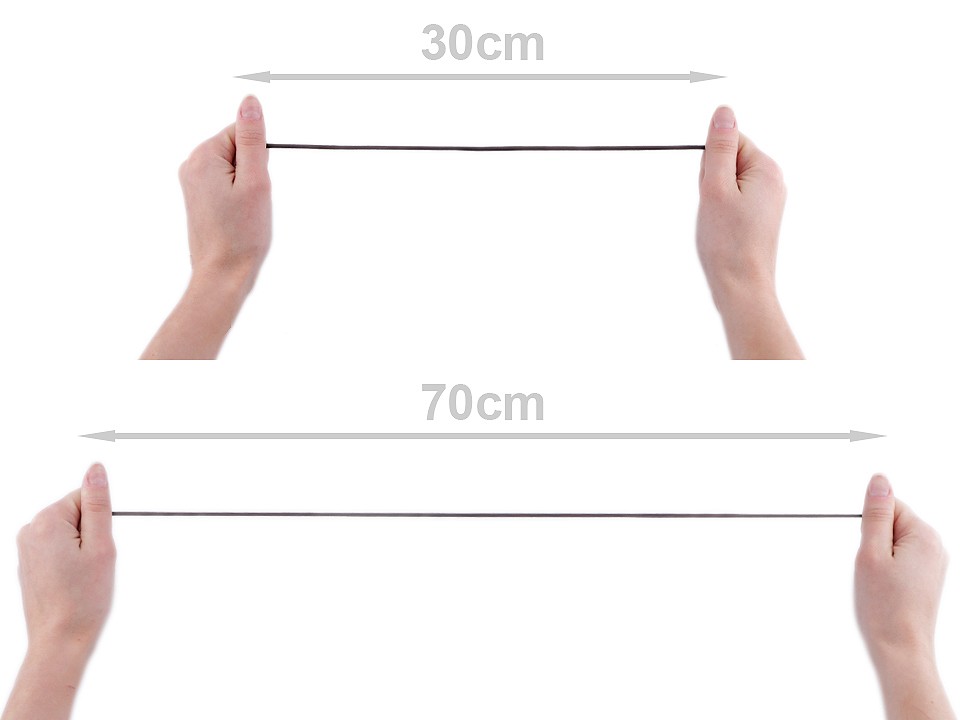 Runde elastisch, Ø3 mm (3 m Karte) - Weiß Runde elastisch, Ø3 mm (3 m Karte) - Weiß