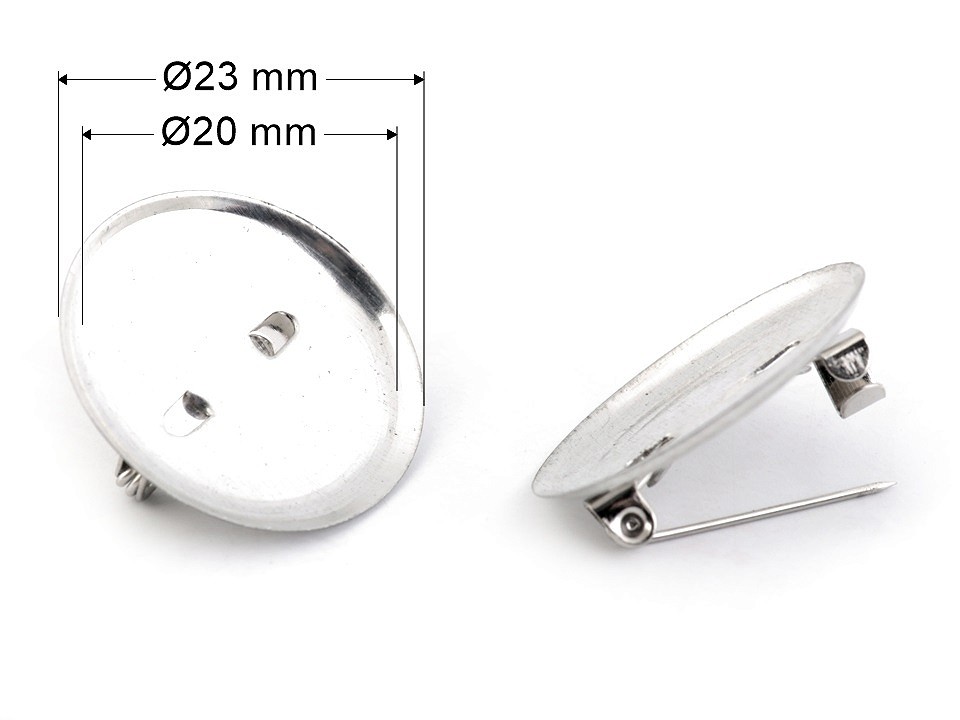Broschennadel Ø23 mm, platine, 10 Stück Broschennadel Ø23 mm, platine, 10 Stück