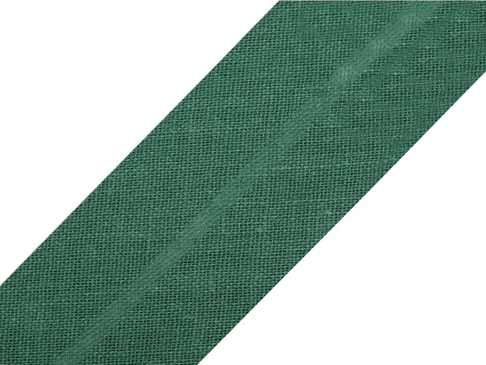 Schrägband Baumwolle Breite 20 mm gefalzt (karte 25 m) - Tannengrün Schrägband Baumwolle Breite 20 mm gefalzt (karte 25 m) - Tannengrün