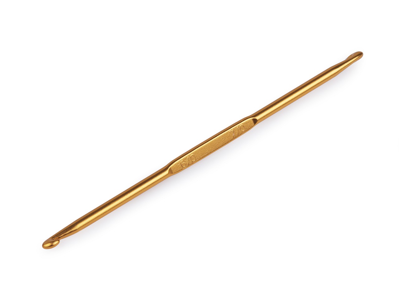 Doppelseitige Häkelnadel Gr. 6-7, hellkupfern Doppelseitige Häkelnadel Gr. 6-7, hellkupfern