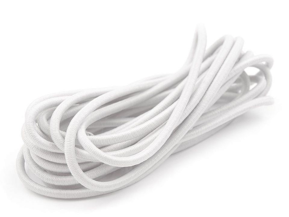Runde elastisch, Ø3 mm (3 m Karte) - Weiß Runde elastisch, Ø3 mm (3 m Karte) - Weiß