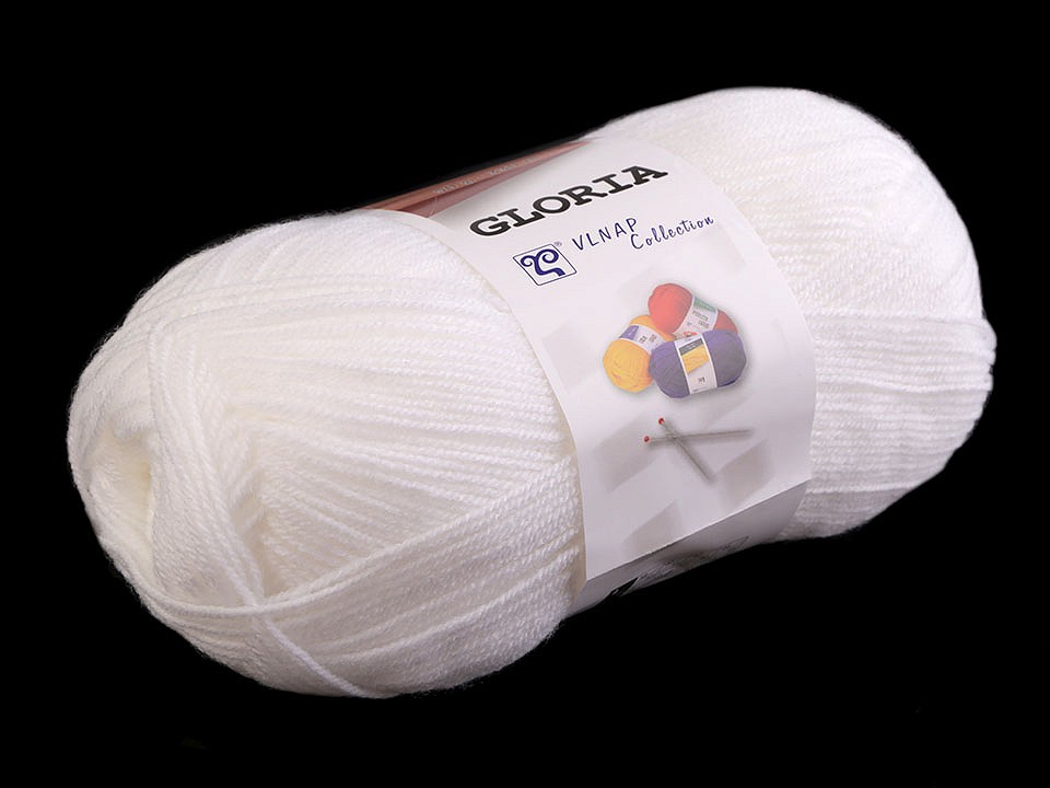 Strickgarn Gloria 50 g - weiß Strickgarn Gloria 50 g - weiß