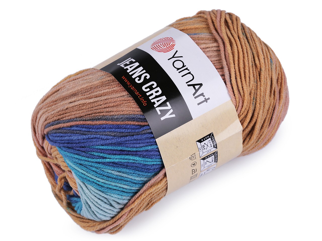 Strickgarn Jeans Crazy 50 g, hellbeige Strickgarn Jeans Crazy 50 g, hellbeige