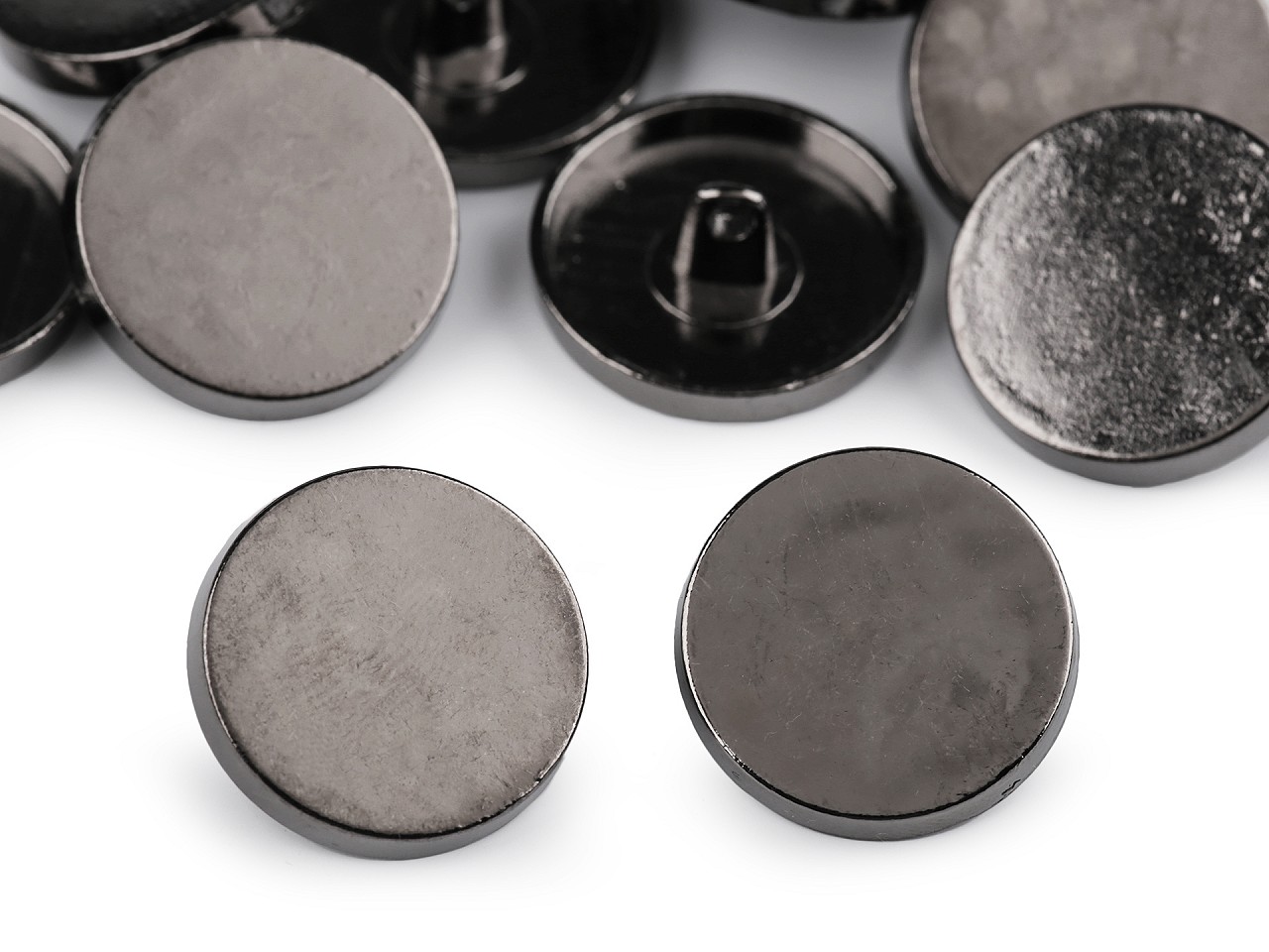 Metallknöpfe glatt Größe 32