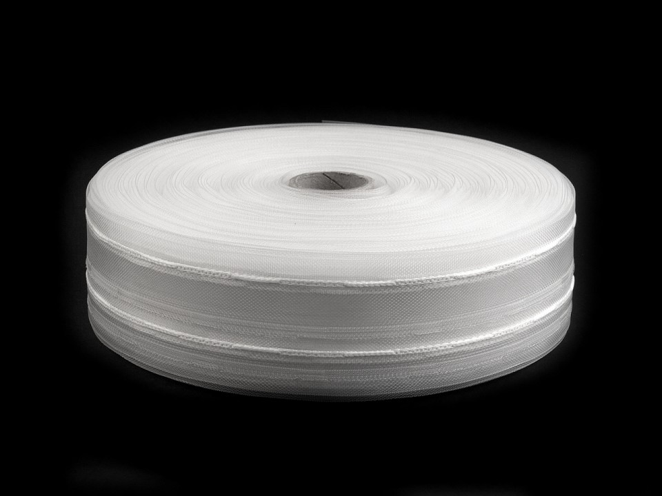 Gardinenband Bleistiftfalten Breite 50 mm, Transparent, 50 m Gardinenband Bleistiftfalten Breite 50 mm, Transparent, 50 m