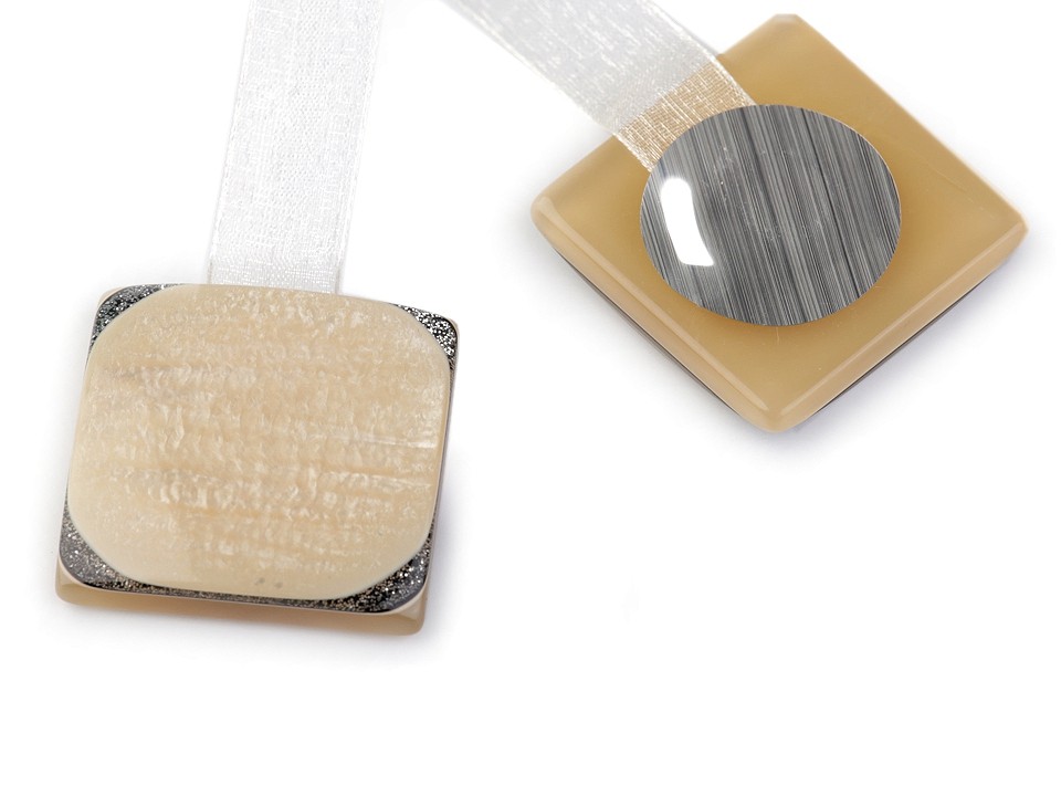Magnet-Raffhalter für Gardinen, naturbraun, 2 Stück Magnet-Raffhalter für Gardinen, naturbraun, 2 Stück