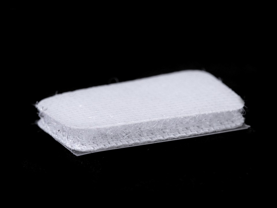 Klettpunkte selbstklebend Rechtecke 15x25 mm, weiß Klettpunkte selbstklebend Rechtecke 15x25 mm, weiß