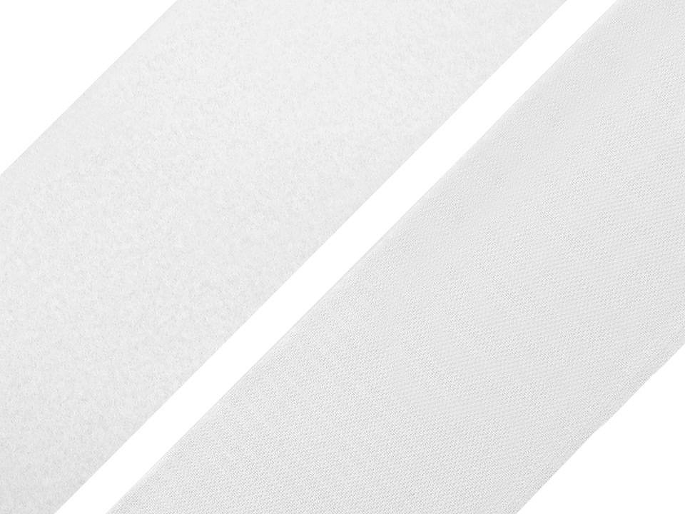 Klettverschluss Haken + Plüsch Breite 10 cm, White, meterware Klettverschluss Haken + Plüsch Breite 10 cm, White, meterware