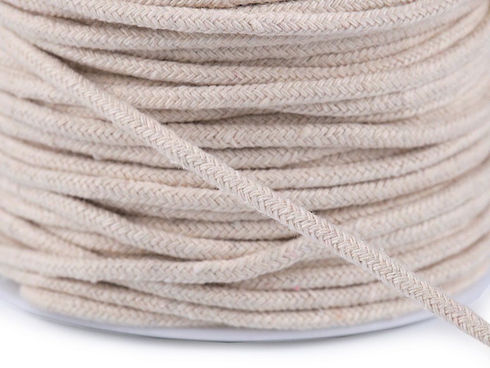 Macrame / Häkelnschnur, Ø4 mm (50 m Rolle) - ECRU öffnen Macrame / Häkelnschnur, Ø4 mm (50 m Rolle) - ECRU öffnen