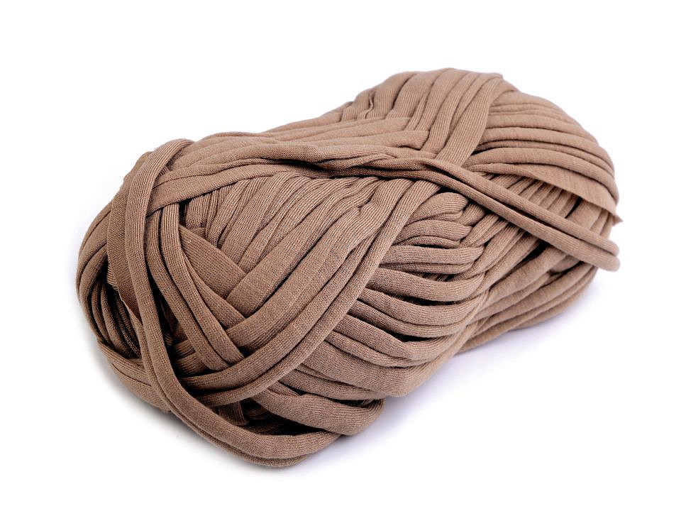Spaghetti-Strickband, 100 g - hellbraun Spaghetti-Strickband, 100 g - hellbraun
