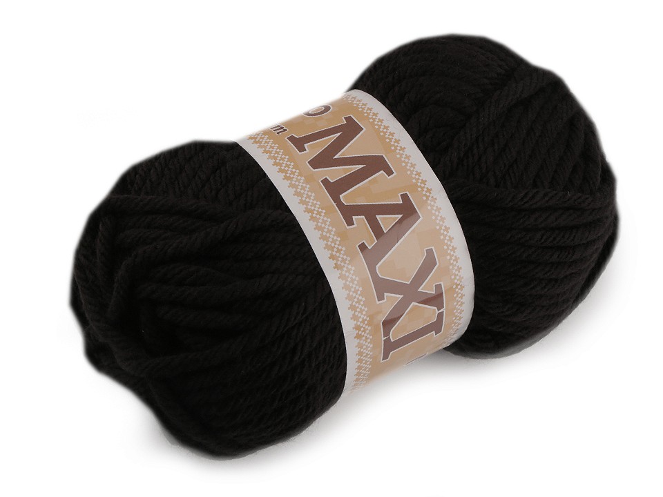 Jumbo Maxi Strickfaden, 100 g - Schwarz Jumbo Maxi Strickfaden, 100 g - Schwarz