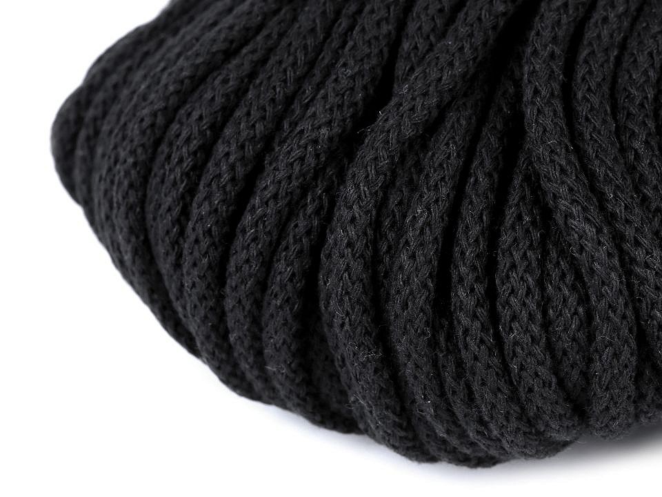 Dicker Baumwollcreek, Ø5 mm (10 m Packung) - Schwarz