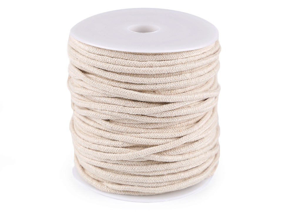 Macrame / Häkelnschnur, Ø4 mm (50 m Rolle) - ECRU öffnen Macrame / Häkelnschnur, Ø4 mm (50 m Rolle) - ECRU öffnen