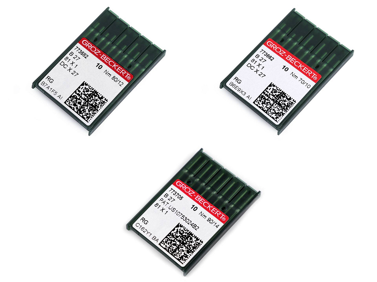 Maschinennadeln groz-beckert b27 70; 80; 90 für overlocks/industrienähmaschinen - Nickel (1 Dosis)