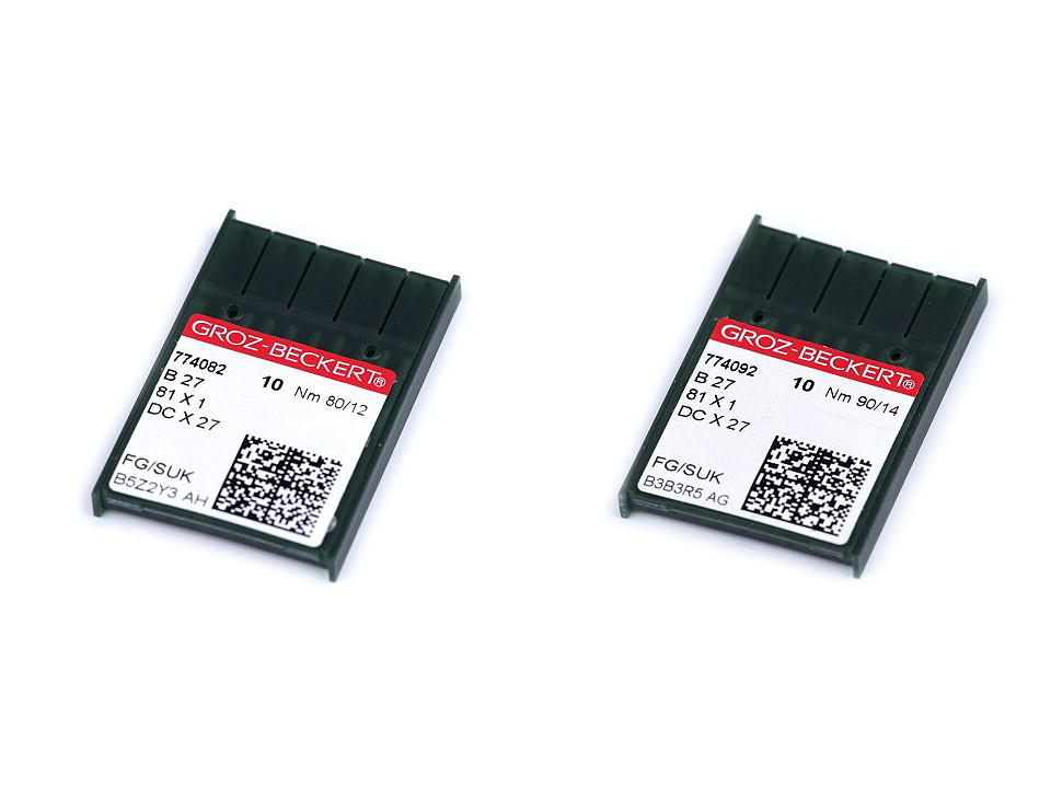Maschinennadeln groz-beckert b27 70; 80; 90 für overlocks/industrienähmaschinen - Nickel (1 Dosis)