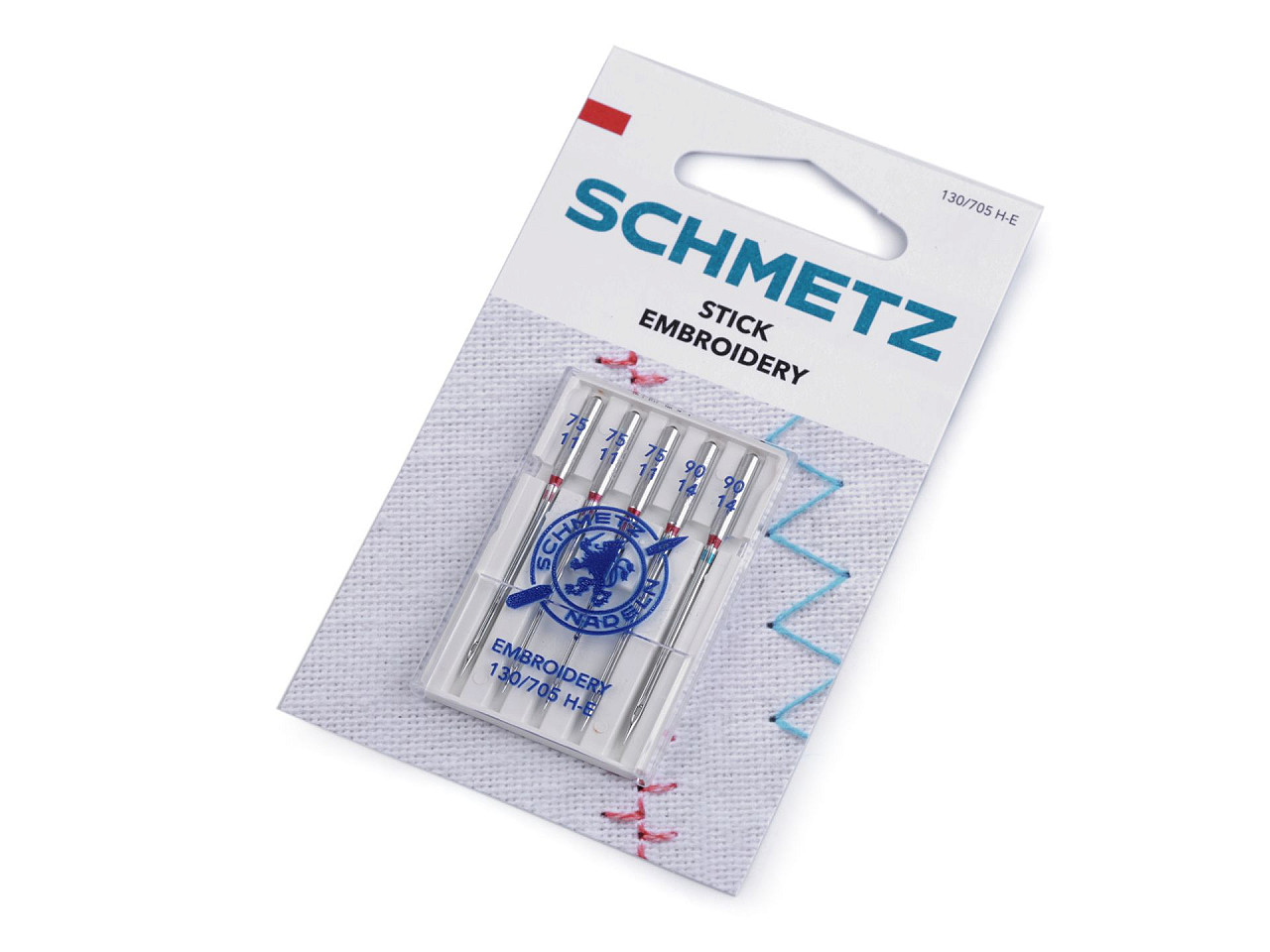 Maschinennadeln / sticknadeln 75; 90 schmetz auf sb karte - Nickel (1 Karte)