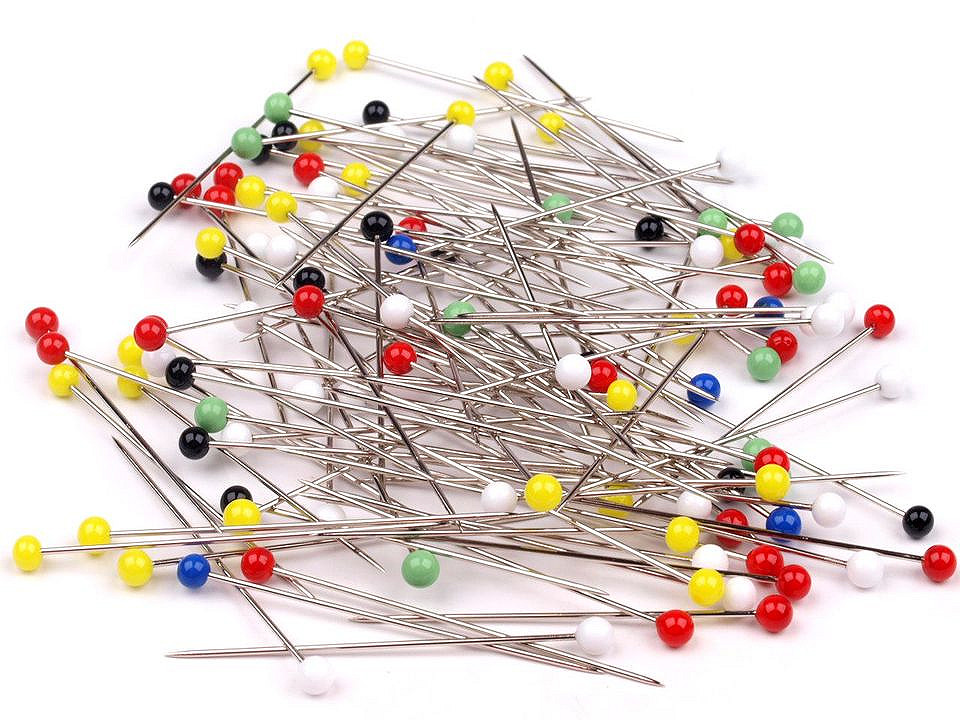 Stecknadeln mit glaskopf länge 48 mm galant - Nickel (1 Dosis)