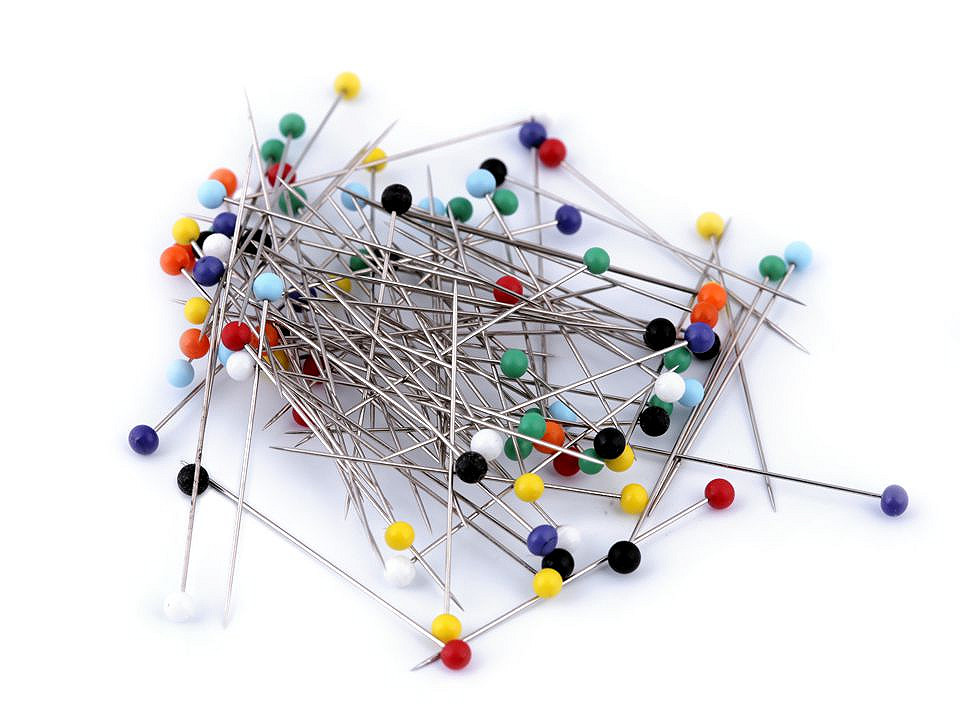 Stecknadeln mit glaskopf länge 34 mm - Mix (40 Dosen)