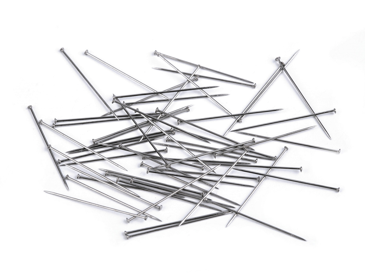 Ganzmetall stecknadel länge 26 mm edelstahl - Nickel (10 Dosen)