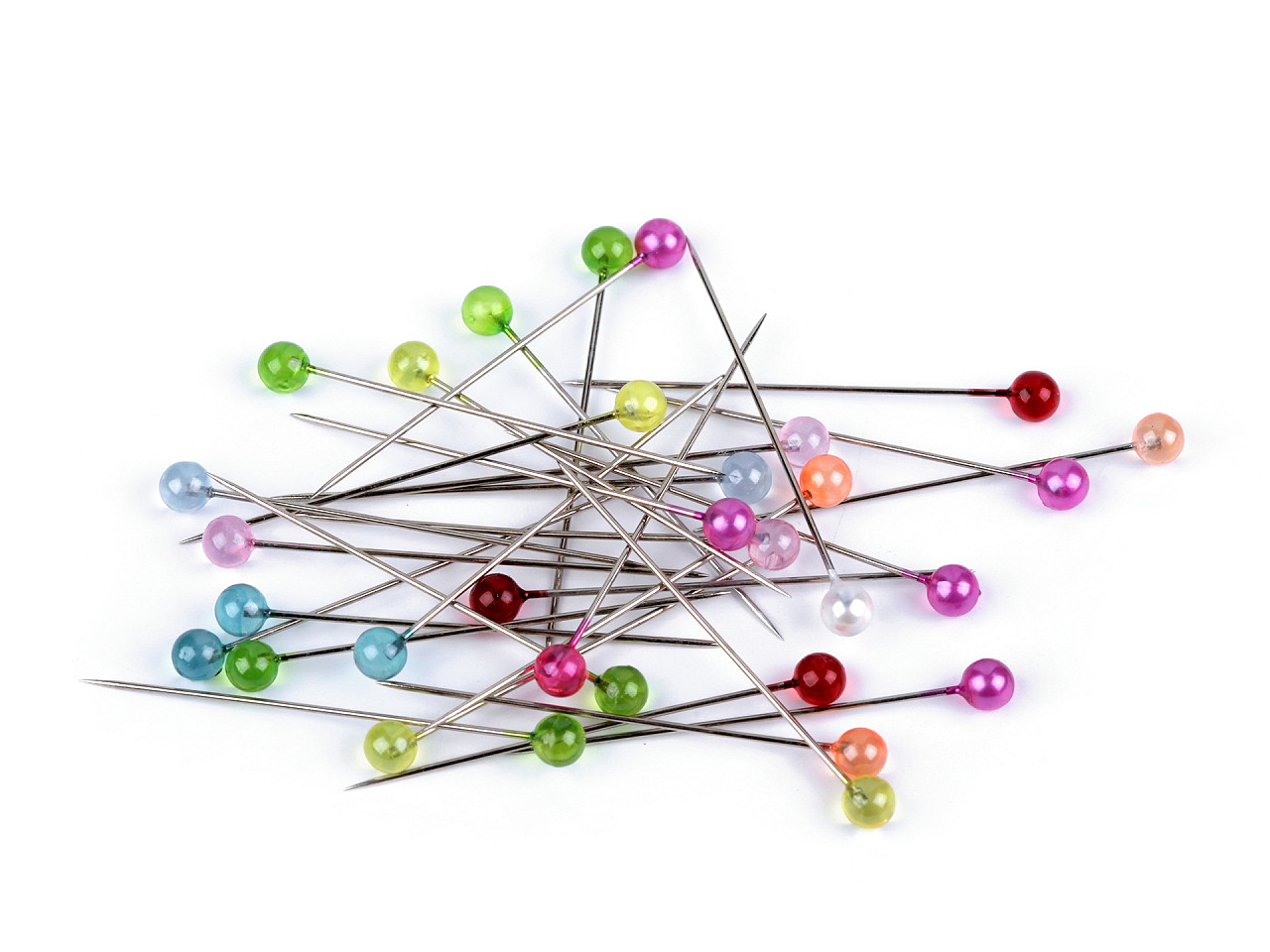 Stecknadeln mit transparentem kopf dekorativ länge 40 mm - Mix (1 Dosis)