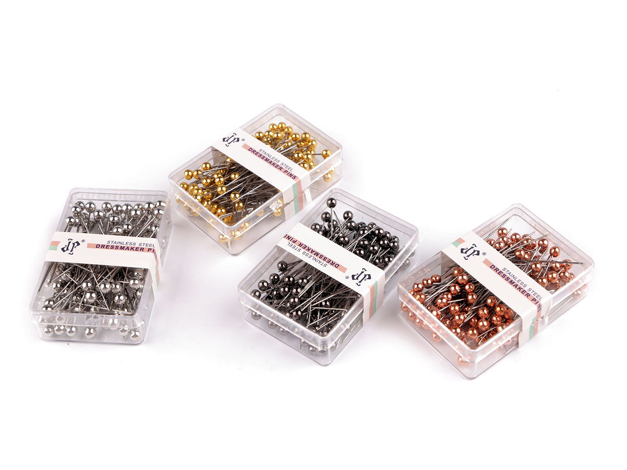 Stecknadeln aus rostfreiem stahl dekorativ, länge 38 mm - Kupfern (20 Dosen)