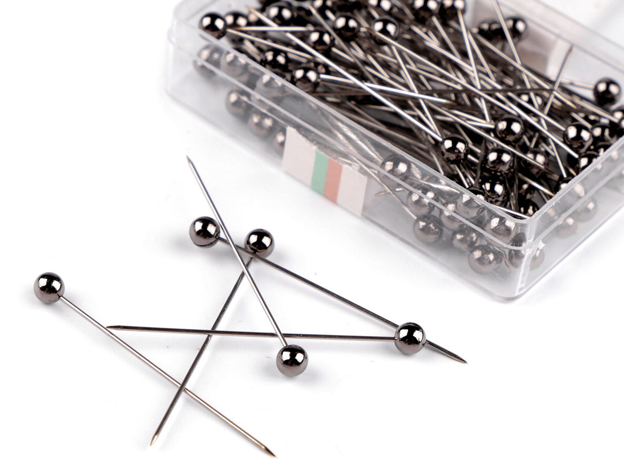 Stecknadeln aus rostfreiem stahl dekorativ, länge 38 mm - Kupfern (20 Dosen)