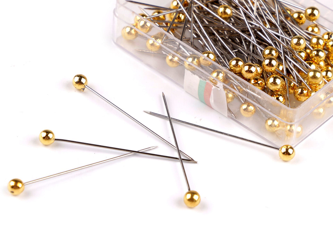 Stecknadeln aus rostfreiem stahl dekorativ, länge 38 mm - Kupfern (20 Dosen)