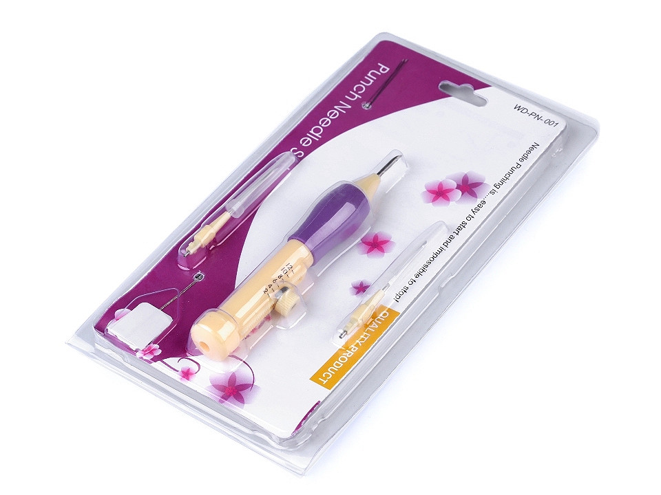 Punch nadel / stickerei stift - stickset - Lila (1 Set)