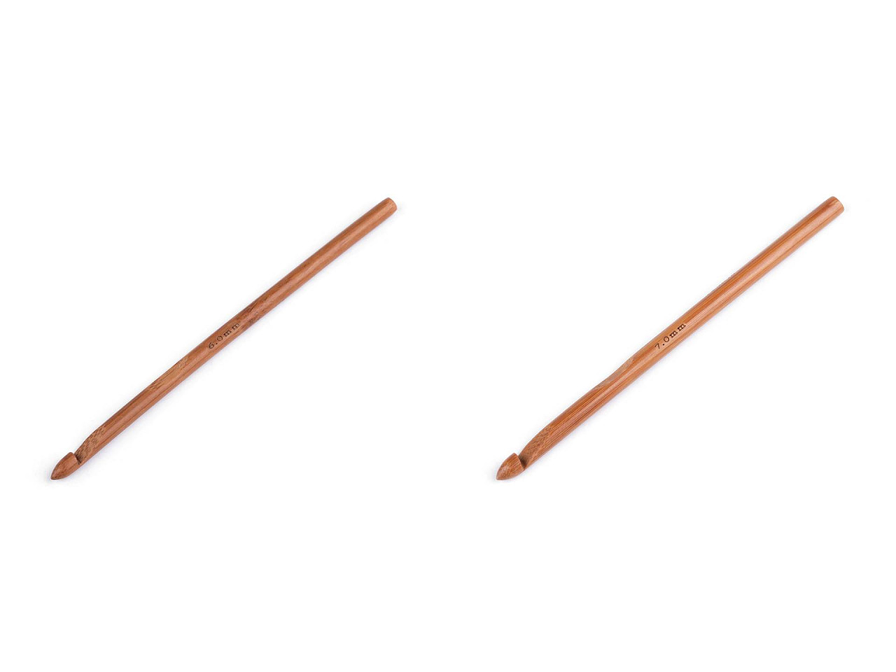 Bambus-häkelnadel, gr. 6; 7; 8; 10 - Bambus dunkel (5 Stücke)