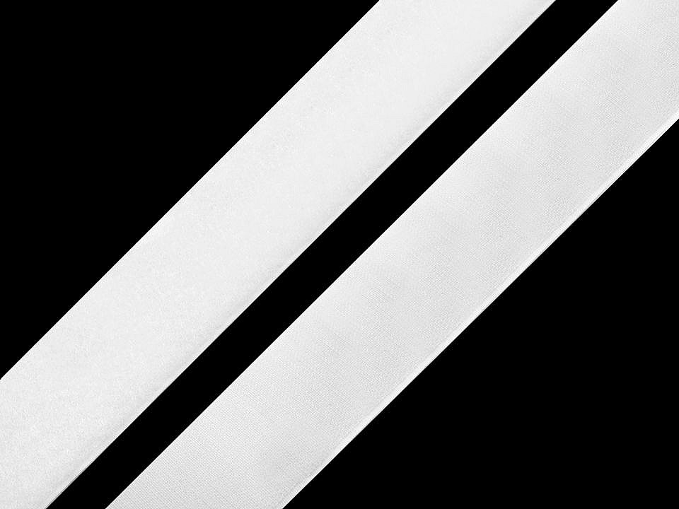 Klettverschluss haken + plüsch selbstklebend breite 20 mm - Weiß (600 Meter)