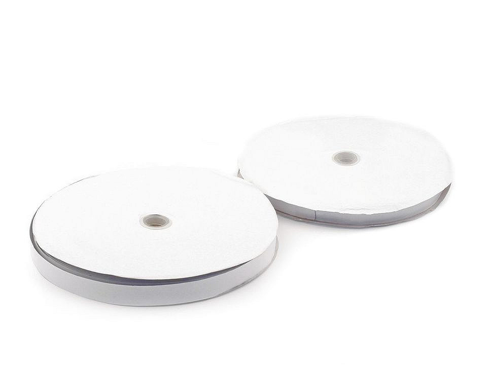 Klettverschluss haken + plüsch selbstklebend breite 20 mm - Weiß (600 Meter)