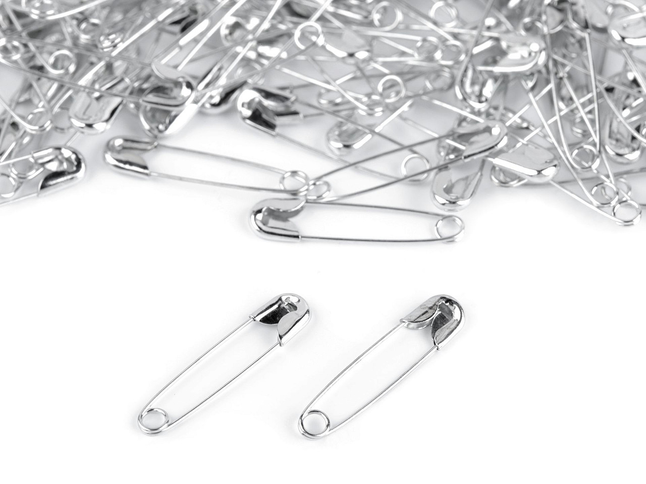 Sicherheitsnadeln länge 20 mm geschüttet - Silber (2000 Stücke)