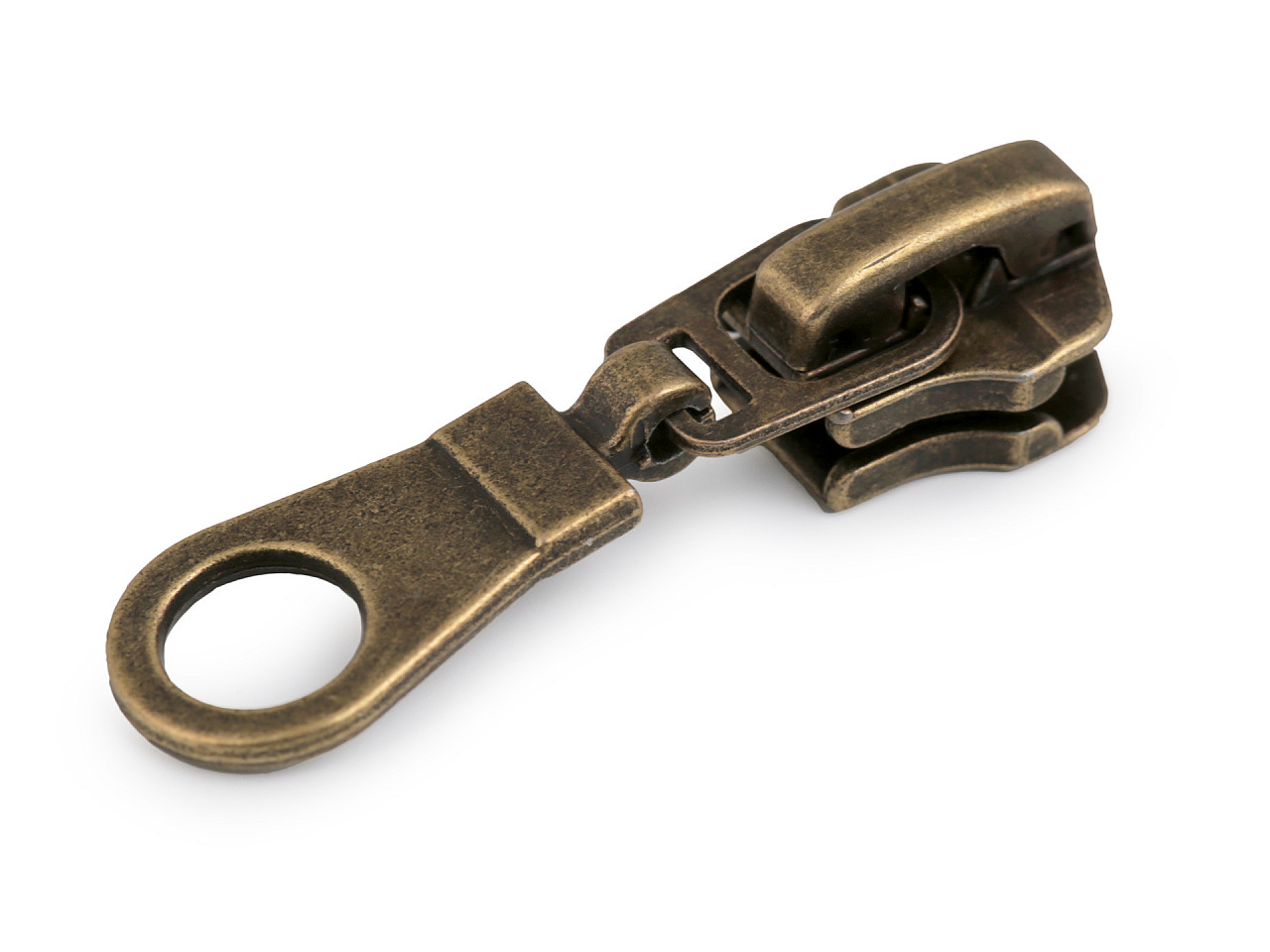 Schieber für altmessingreißverschlüsse aus metall nr. 5 - Altmessing (10 Stücke)