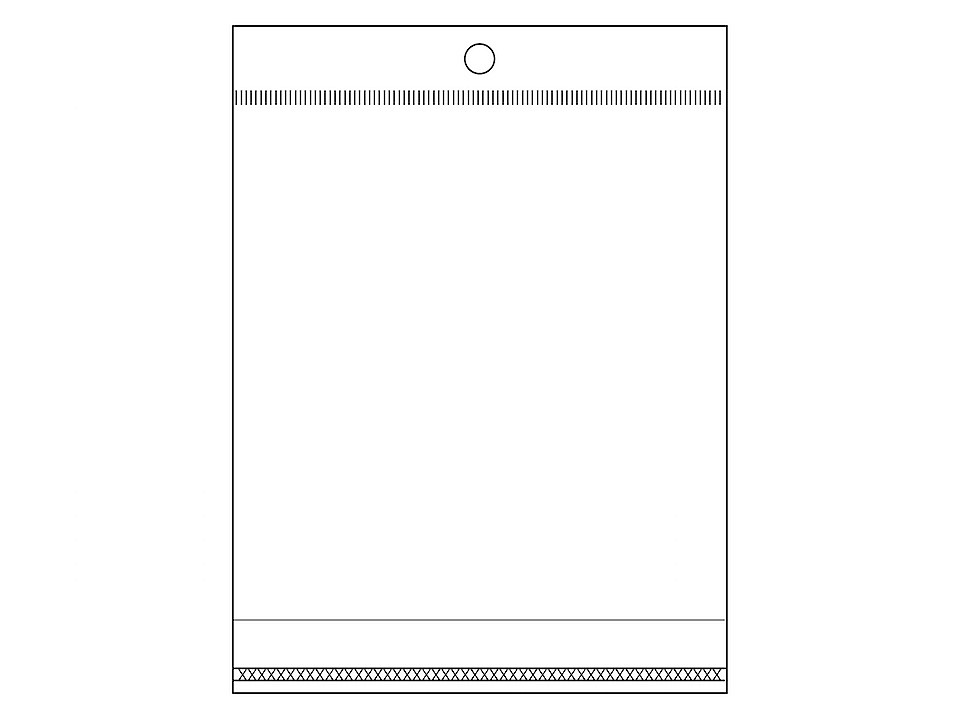 Cellophanbeutel mit klebestreifen zum aufhängen 10 x 13,5 cm - Transparent (100 Stücke)