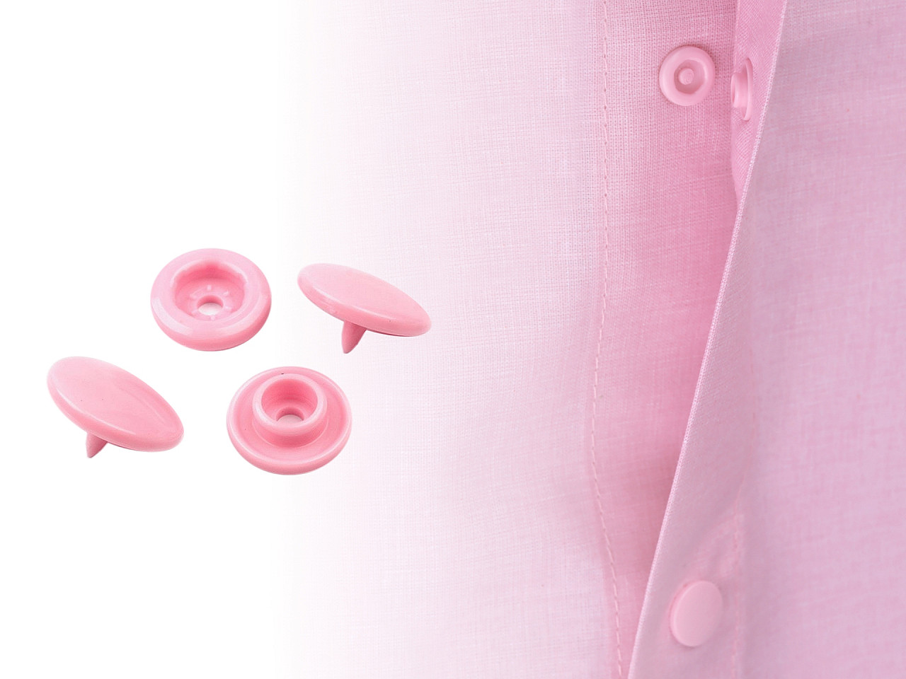 Kunststoff-druckknöpfe/snaps gr. 18" - Gelb (50 Sets)