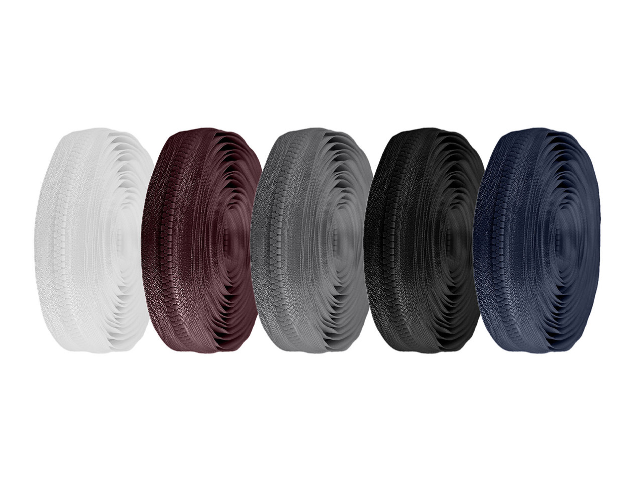 Knochenreißverschluss nr. 8, meterware - Weiß (1 Meter)