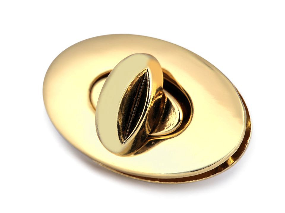 Taschenverschluss 23x37 mm drehbar - Gold klassisch (5 Sets)