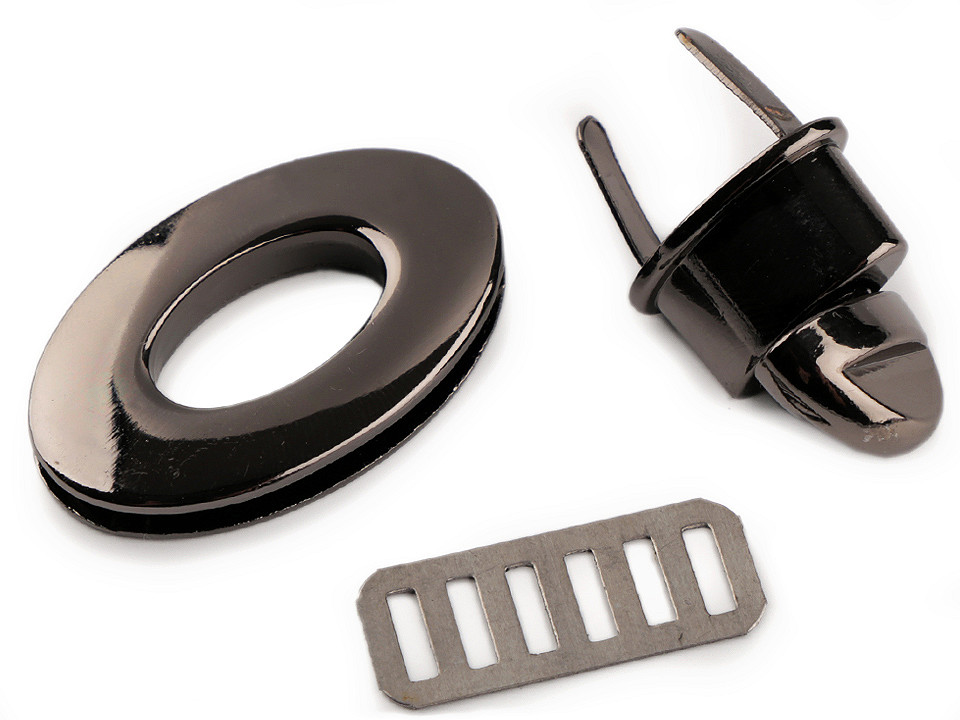 Taschenverschluss 23x37 mm drehbar - Gold klassisch (5 Sets)