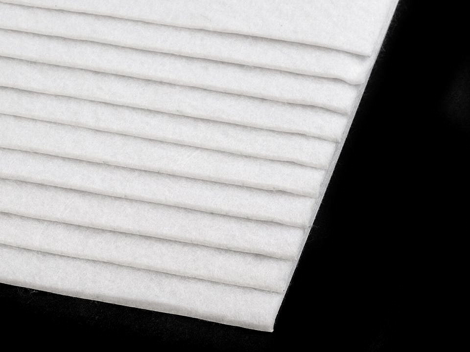 Bastelfilz dekorativ 20x30 cm selbstklebend - Mix (10 Stücke)